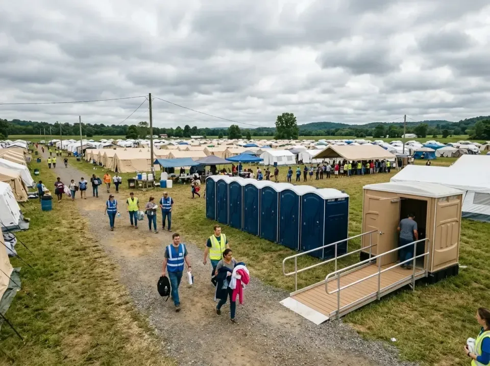 disaster-relief-camp-restrooms-010 — frequently asked questions, Dumpster & Portable Bathrooms Rental in Lakesite, TN